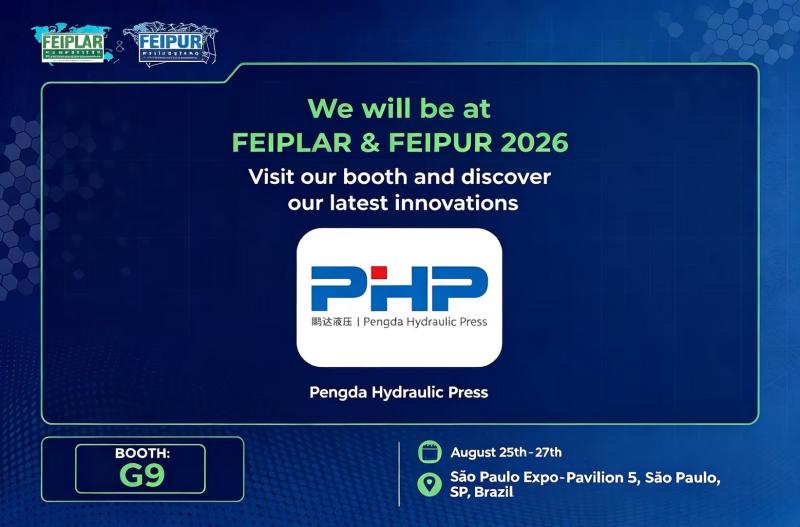 PHP participará da FEIPLAR & FEIPUR 2026 em São Paulo com prensas para compósitos | Estande G9